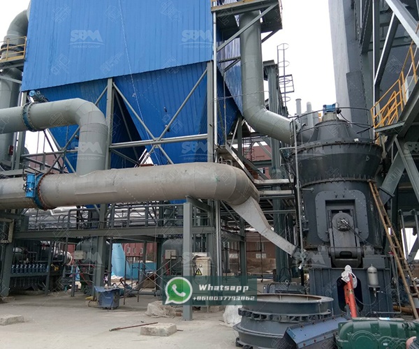 A large LM Vertical Grinding Mill installed in an industrial plant for slag processing