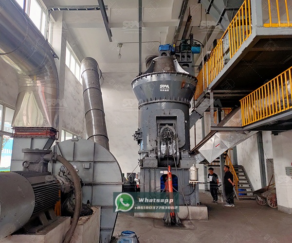 A large LM Vertical Grinding Mill installed in an industrial setting for slag processing