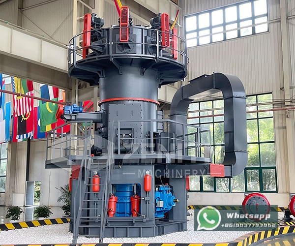 Cutaway diagram of a LUM Ultrafine Vertical Mill showing internal components