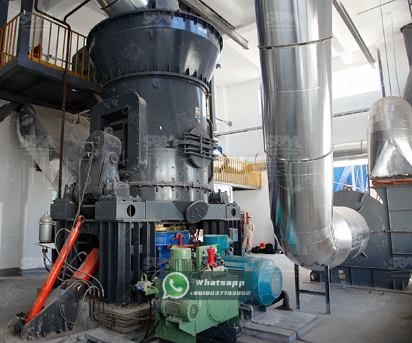 Diagram illustrating the internal operation and material flow within a Zenith LM Vertical Grinding Mill