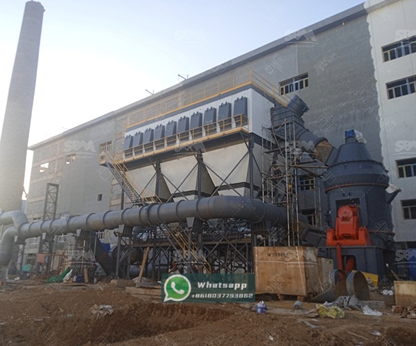 LM Vertical Grinding Mill from Shanghai Zenith Machinery, showing its tall, compact structure and internal components