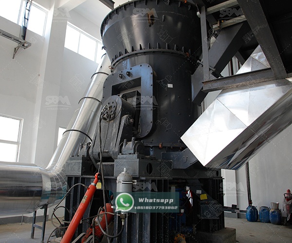 A large industrial installation of an LM Vertical Grinding Mill in a mineral processing plant.