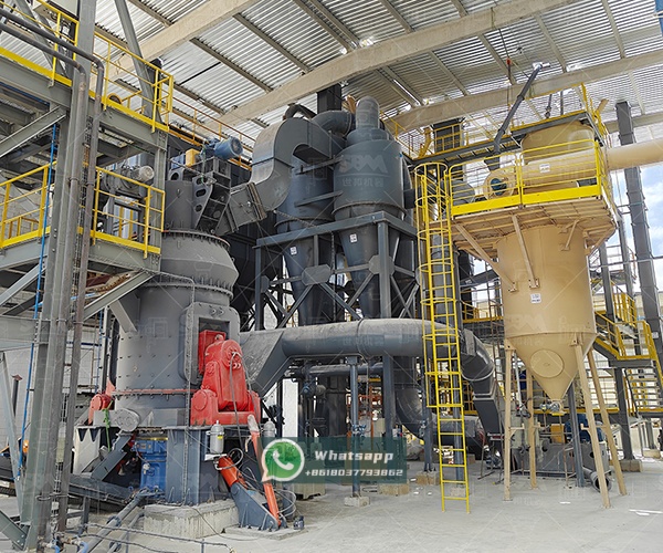 Complete Zenith vertical mill system installation for coal mill reject processing in industrial setting