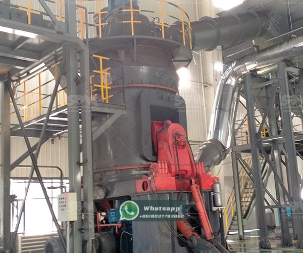 LUM Ultrafine Vertical Mill in operation processing bentonite clay