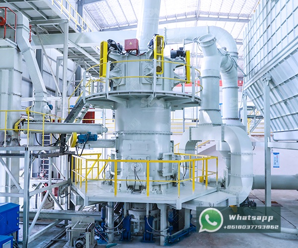 LUM Ultrafine Vertical Mill in operation showing material flow and control systems