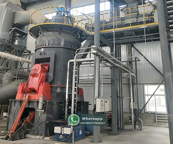 Shanghai Zenith's LUM Ultrafine Vertical Mill installed in an industrial plant, showcasing its compact and modern design.