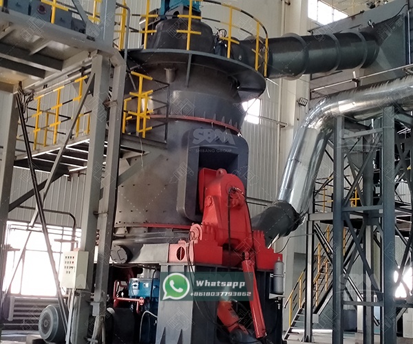 A professionally installed LM Vertical Grinding Mill in an industrial plant setting