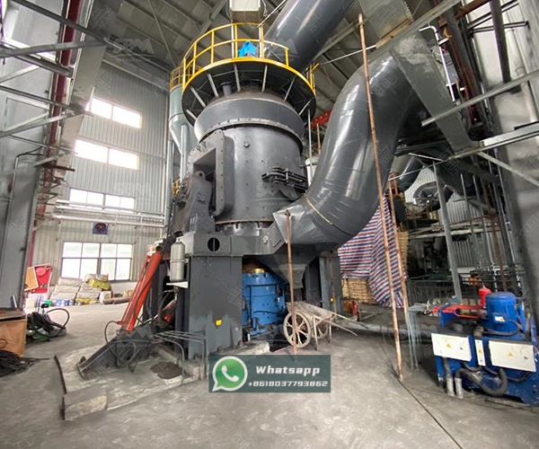 LM Vertical Grinding Mill in operation showing material flow and grinding mechanism