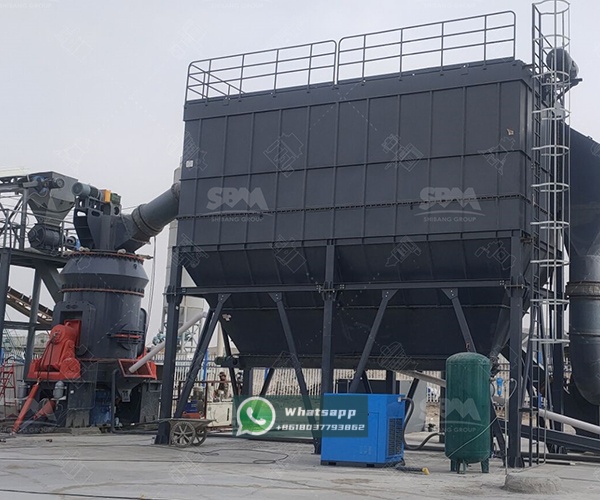 LM Vertical Grinding Mill showing compact design and integrated dust collection system