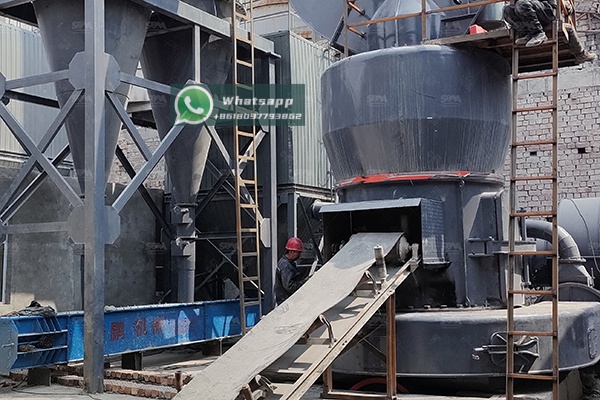 Raymond Mill in operation showing grinding mechanism