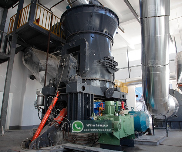 Installation of a Shanghai Zenith LM Vertical Grinding Mill in an industrial setting.