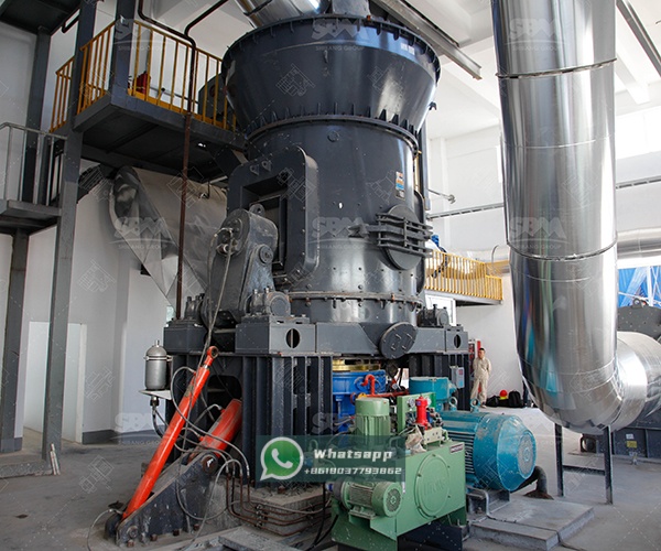 Installation of a Shanghai Zenith LUM Ultrafine Vertical Mill in an industrial plant.