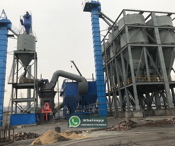 Installation view of a Zenith LM Vertical Grinding Mill in an industrial plant.