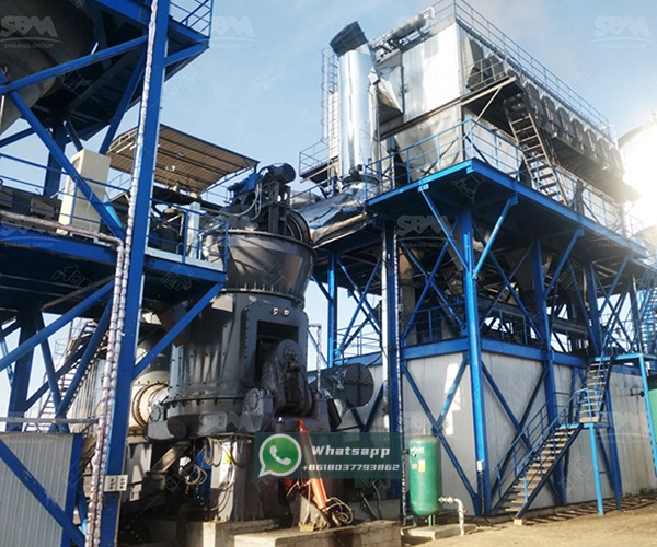 LM Vertical Grinding Mill installation in an industrial setting showing compact design and easy maintenance access