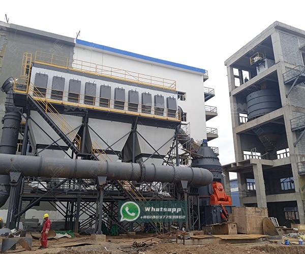 Zenith LUM Ultrafine Vertical Mill installed in an industrial plant, showing clean and compact setup