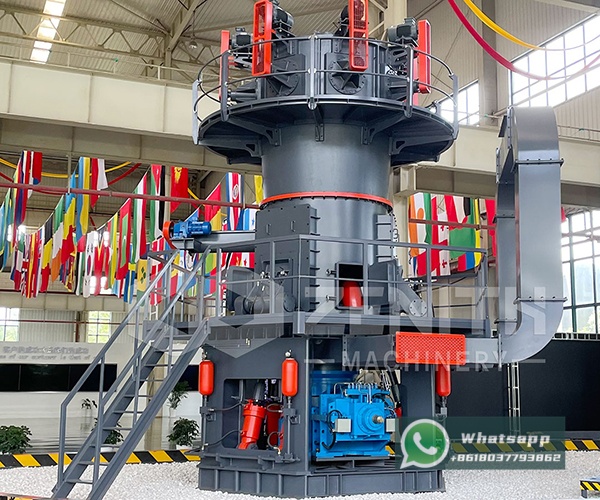 LUM Ultrafine Vertical Mill installed in an industrial powder processing plant.