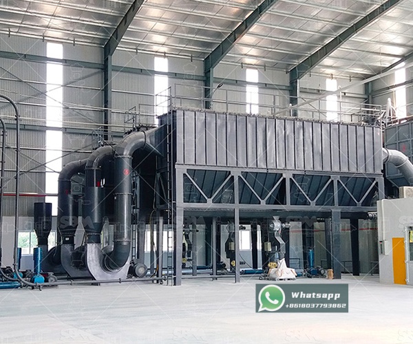 XZM Ultrafine Grinding Mill working principle diagram showing grinding roller and classifier