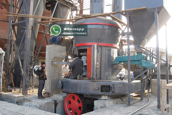 Zenith MTW175G Trapezium Grinding Mill installed in a limestone processing plant, producing 325 mesh calcium carbonate for tile manufacturing.